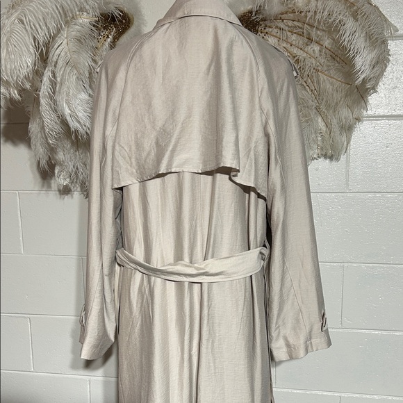 Chico's Light Beige Double-Breasted Trench Coat - Picture 7 of 14